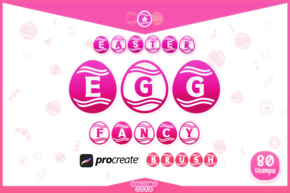 Easter Egg Fancy Letters for Procreate