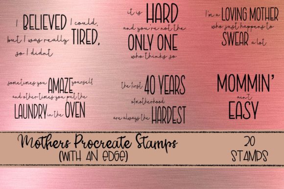 Edgy Procreate Stamps for Mother’s Day
