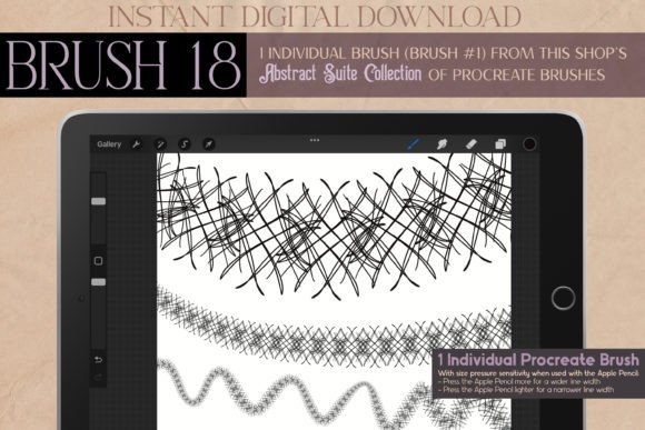 Evaluating Procreate Brush 18 - Abstract Suite for Digital Illustration