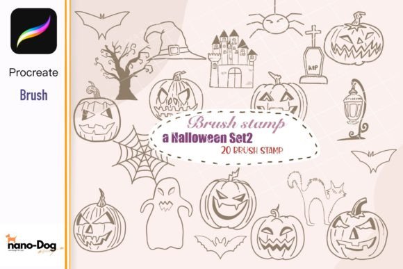 Halloween Brush Stamps for Procreate