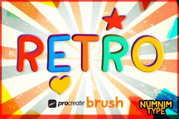 Revitalizing Digital Design with the Procreate Brush Retro Kids Alphabet a-Z
