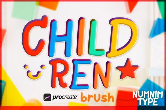 Unlocking Creative Potential with Procreate Brush Children Kids Letter a-Z for Digital Illustration